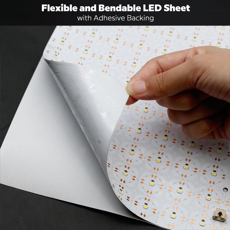 SuperlightingLED 1 Pc 6000K Daylight White LED Sheet for Backlighting, 24V 28W 19.2"x9.6" Slim Flexible Cuttable Connectable LED Sheet Light, Connectors and Adhesive Backing (Daylight White 6000K) - Image 3
